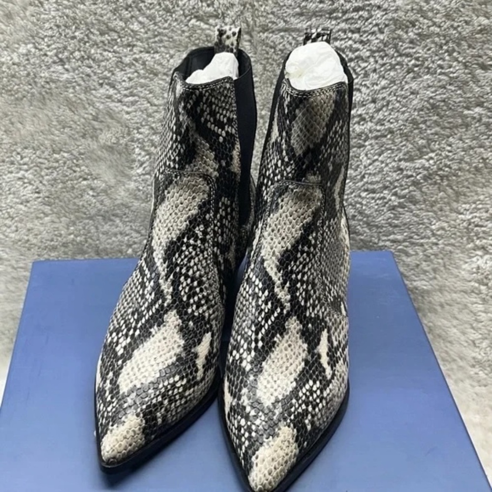 Paige Willa Snake Leather Ankle Boot in Roccia Women’s 6.5 - Picture 2 of 7